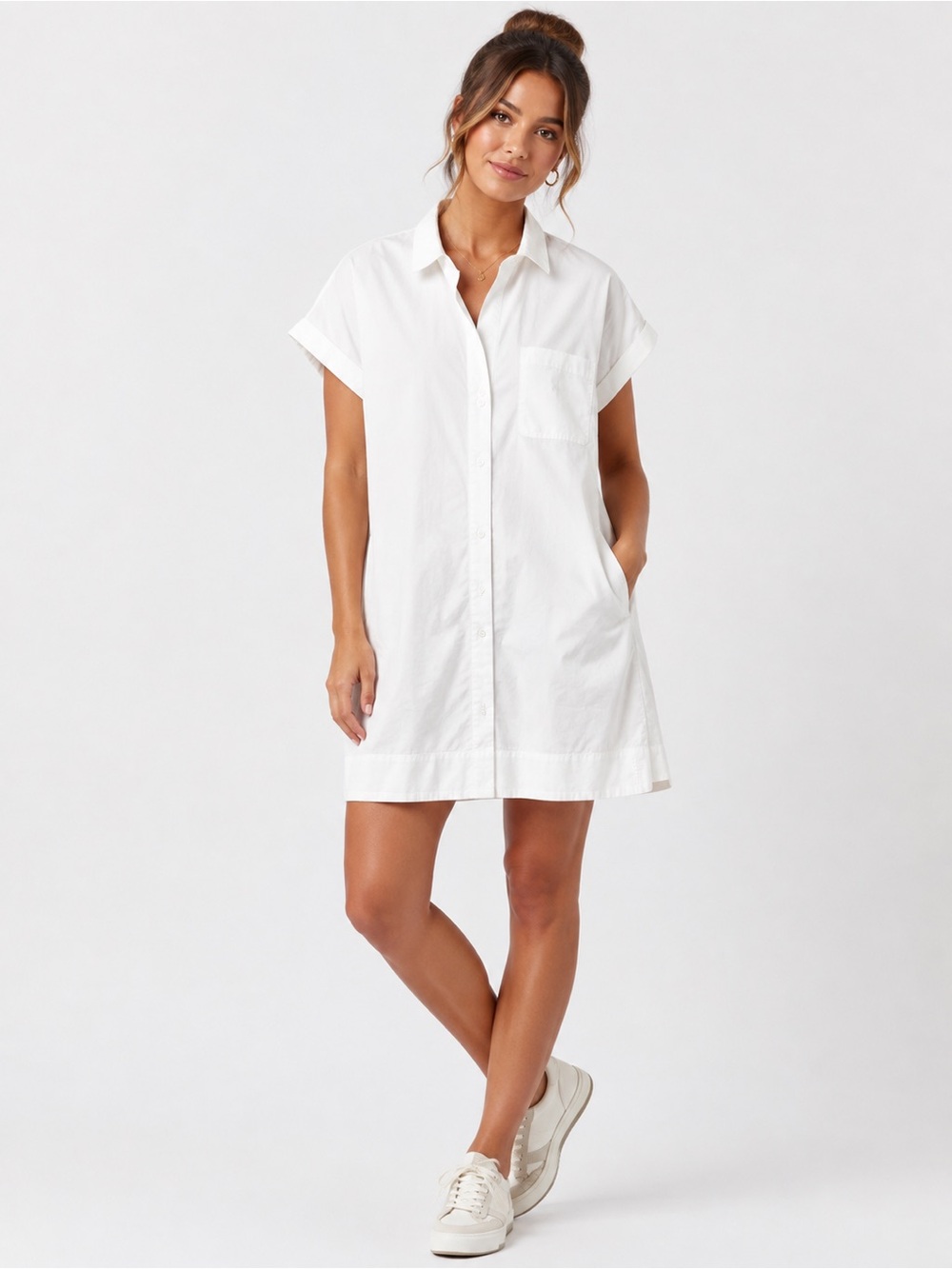 NWT J Crew White Shirt Dress